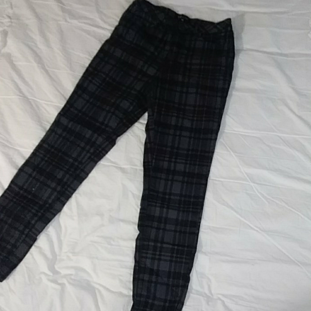 Black plad jeans